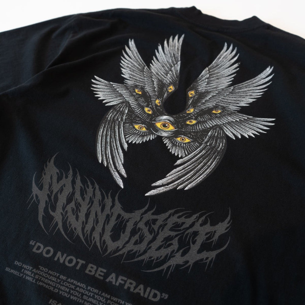 
                  
                    Load image into Gallery viewer, BLACK SERAPHIM OVERSIZE T-SHIRT
                  
                