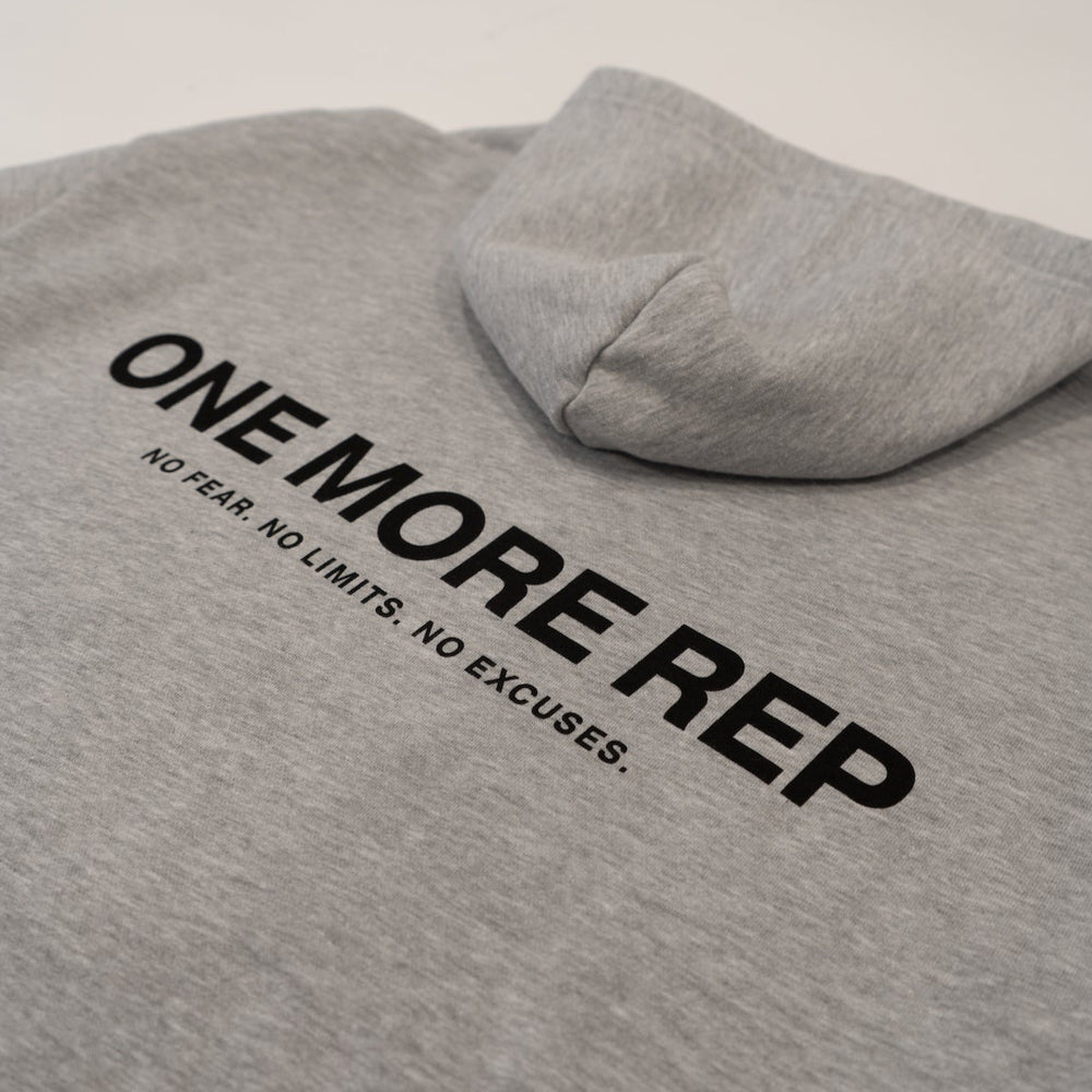
                  
                    Load image into Gallery viewer, ONE MORE REP HOODIE IN HEATHER GRAY
                  
                