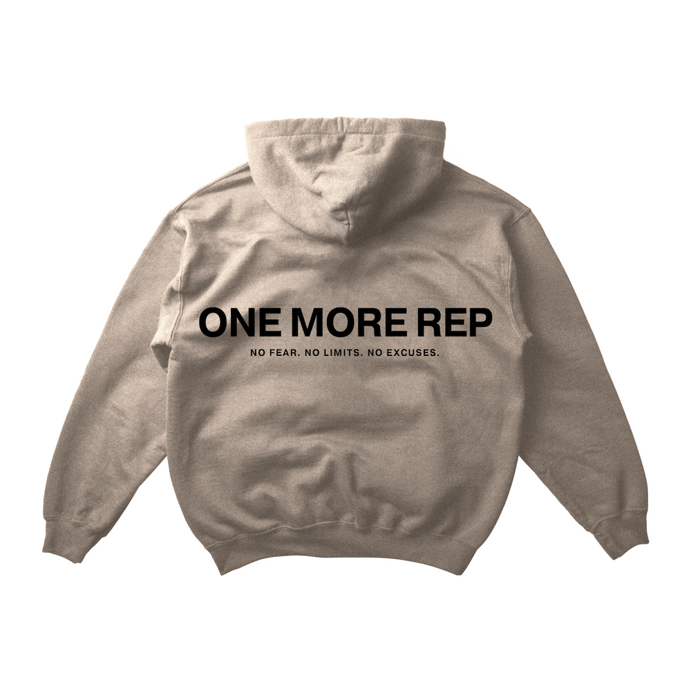 ONE MORE REP HOODIE IN CREAM