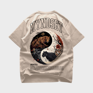 
                  
                    Load image into Gallery viewer, YINYANG HEAVEN &amp;amp; EARTH OVERSIZE T-SHIRT IN BEIGE
                  
                