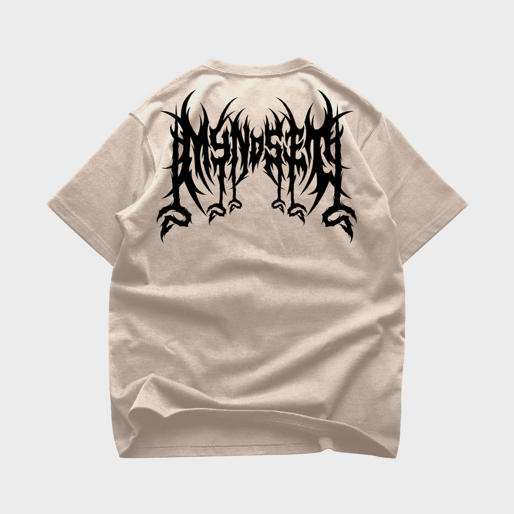 BARBED WIRE OVERSIZE T-SHIRT IN BEIGE