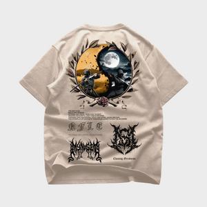 
                  
                    Load image into Gallery viewer, YIN YANG LIGHT &amp;amp; DARKNESS OVERSIZE T-SHIRT IN BEIGE
                  
                